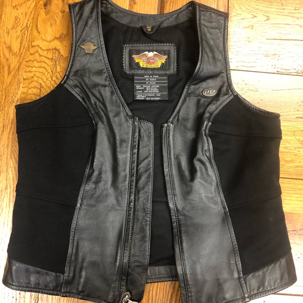 Harley Davidson leather riding vest